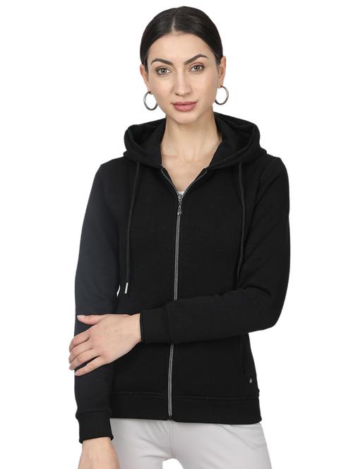 hooded neck solid sweatshirt - 17523567 - Standard Image - 1