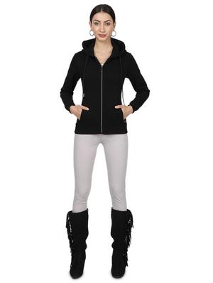 hooded neck solid sweatshirt - 17523567 - Standard Image - 4
