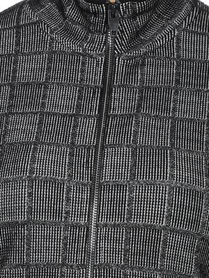 stand collar checkered jacket - 17523571 - Standard Image - 5
