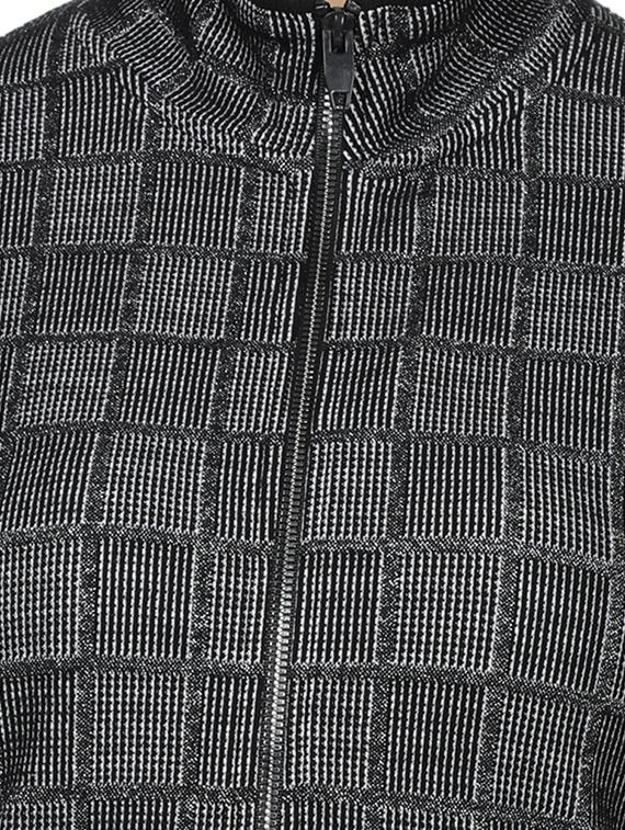 stand collar checkered jacket - 17523571 - Zoom Image - 5