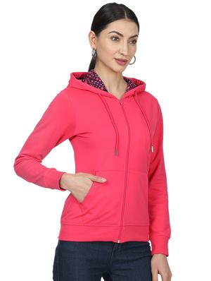 hooded neck solid sweatshirt - 17523572 - Standard Image - 2