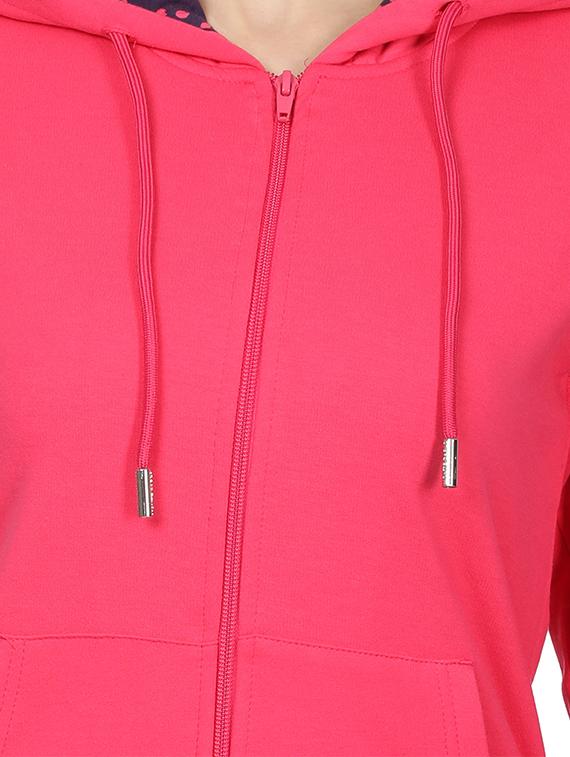hooded neck solid sweatshirt - 17523572 - Zoom Image - 5