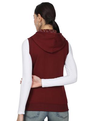 hooded neck solid sweatshirt - 17523575 - Standard Image - 3