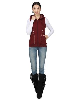 hooded neck solid sweatshirt - 17523575 - Standard Image - 4