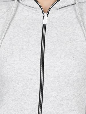 hooded neck solid sweatshirt - 17523577 - Standard Image - 5