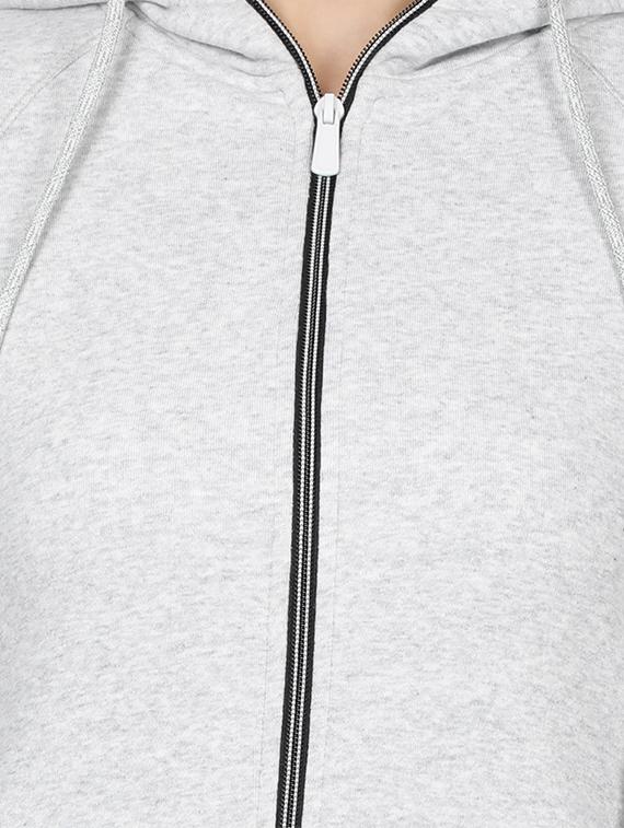 hooded neck solid sweatshirt - 17523577 - Zoom Image - 5