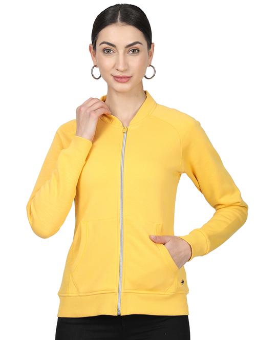 mandarin neck solid sweatshirt - 17523579 - Standard Image - 1