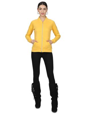 mandarin neck solid sweatshirt - 17523579 - Standard Image - 4
