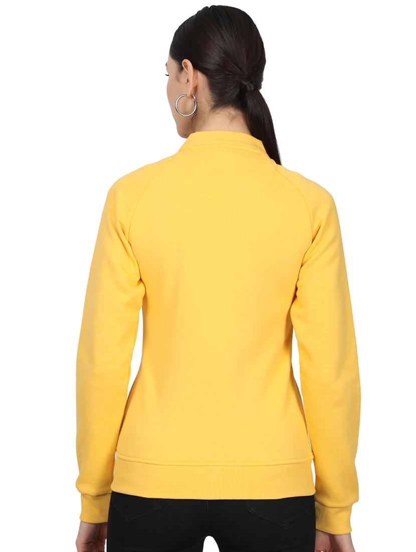 mandarin neck solid sweatshirt - 17523579 - Zoom Image - 3