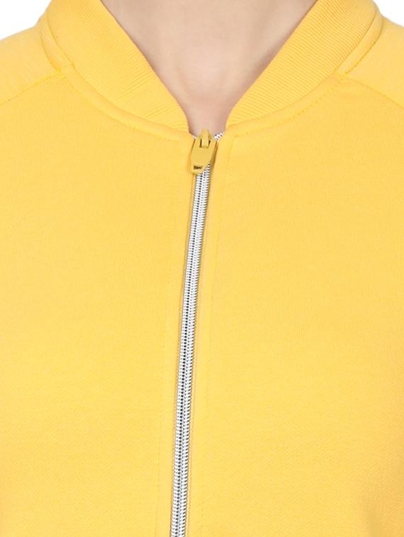 mandarin neck solid sweatshirt - 17523579 - Zoom Image - 5