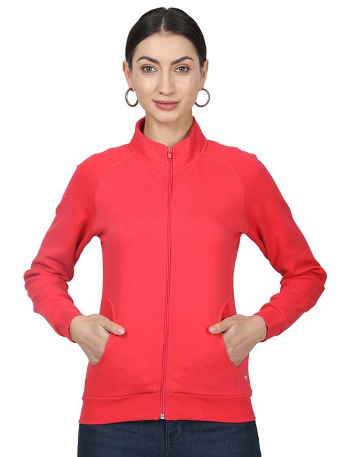 mandarin neck solid sweatshirt - 17523583 - Standard Image - 1