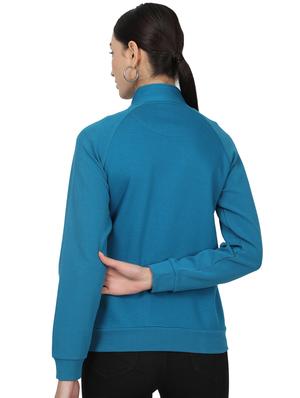 mandarin neck solid sweatshirt - 17523584 - Standard Image - 3
