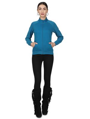 mandarin neck solid sweatshirt - 17523584 - Standard Image - 4