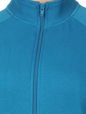 mandarin neck solid sweatshirt - 17523584 - Standard Image - 5