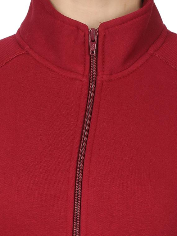 mandarin neck solid sweatshirt - 17523585 - Zoom Image - 5