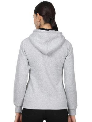 hooded neck solid sweatshirt - 17523587 - Standard Image - 3