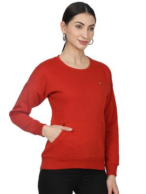 round neck solid sweatshirt - 17523594 - Standard Image - 2