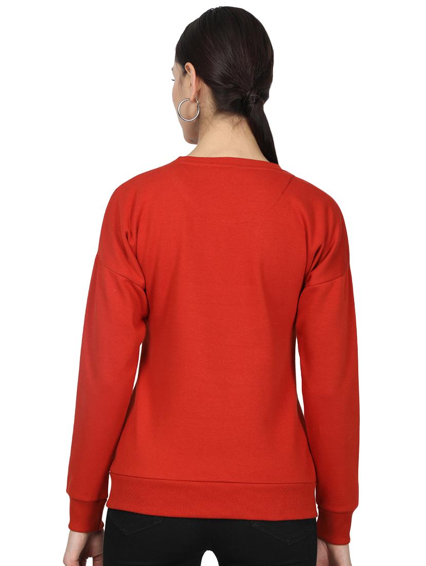 round neck solid sweatshirt - 17523594 - Zoom Image - 3