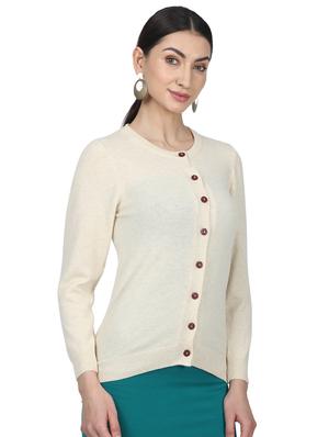 white wool cardigan - 17523604 - Standard Image - 2