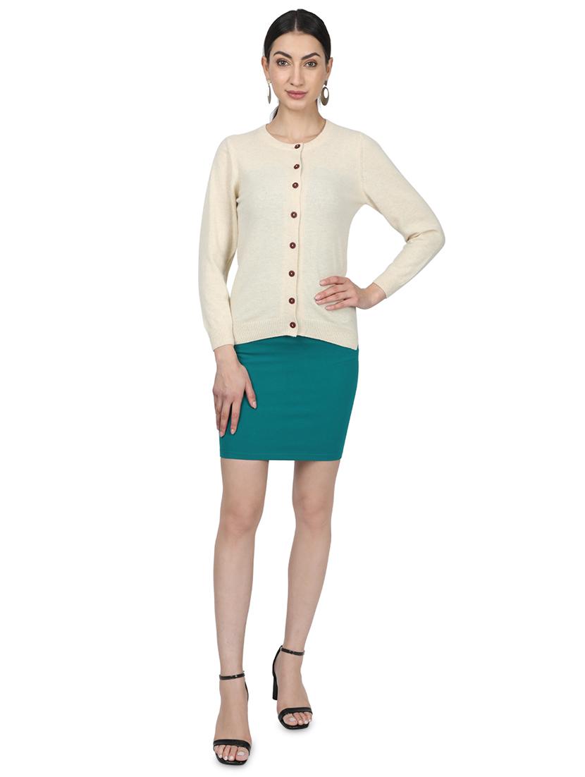 white wool cardigan - 17523604 - Zoom Image - 4