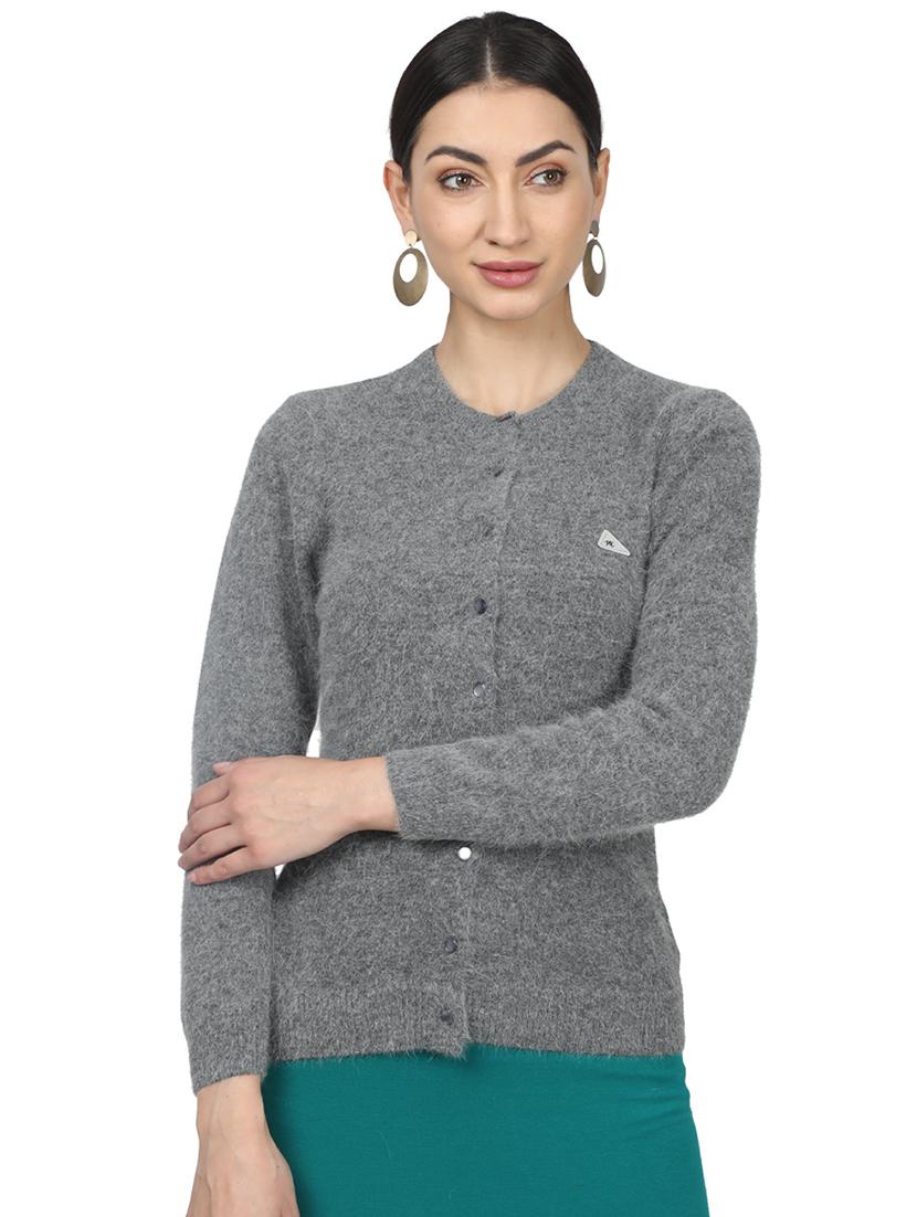 grey wool cardigan - 17523606 - Zoom Image - 1