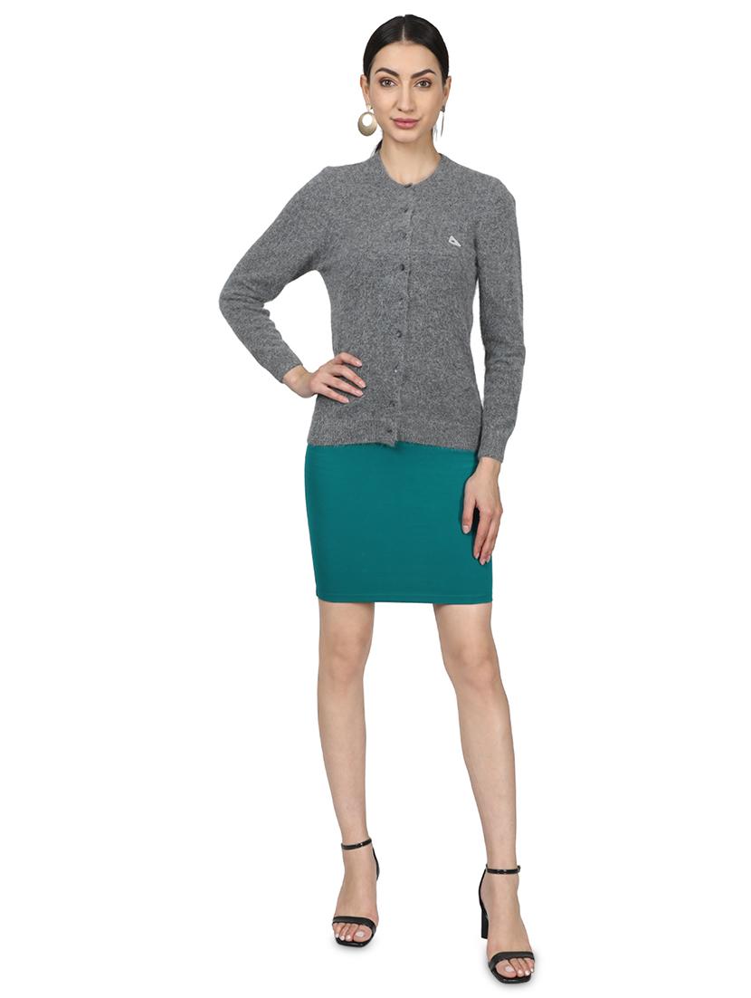 grey wool cardigan - 17523606 - Zoom Image - 4