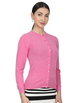 pink wool cardigan - 17523611 - Standard Image - 2