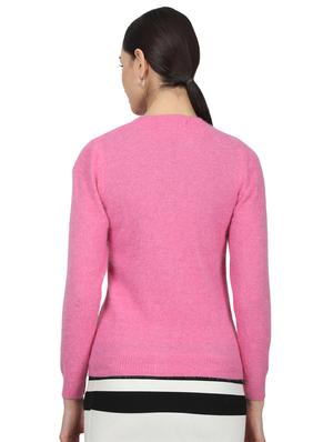 pink wool cardigan - 17523611 - Standard Image - 3