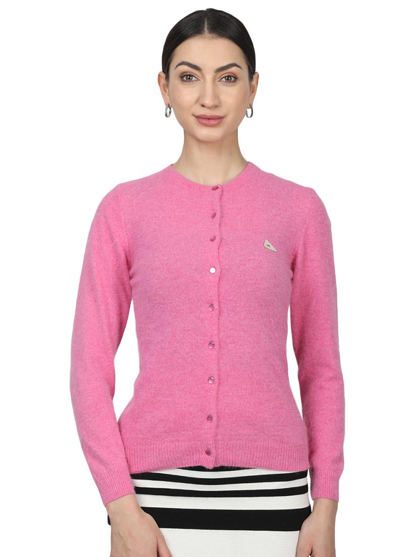 pink wool cardigan - 17523611 - Zoom Image - 1