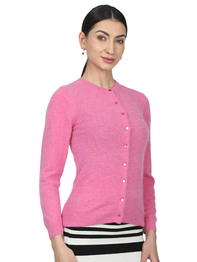 pink wool cardigan - 17523611 - Zoom Image - 2