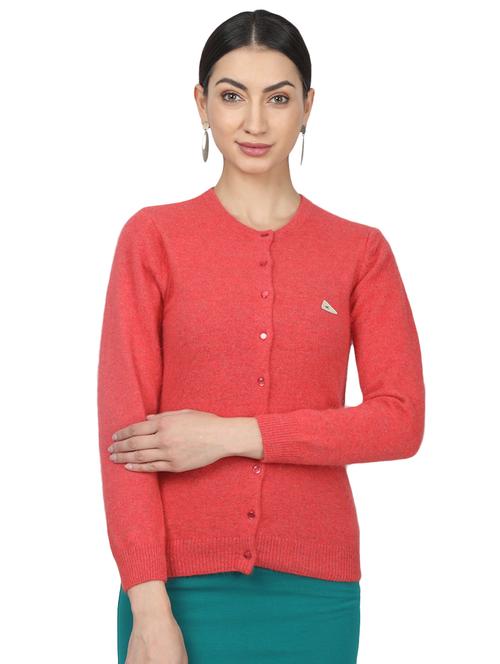 red wool cardigan - 17523613 - Standard Image - 1