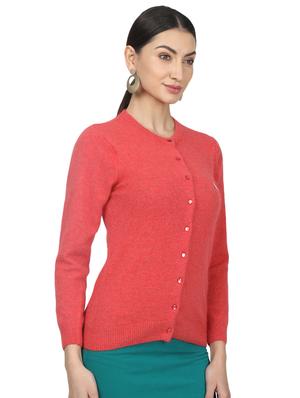 red wool cardigan - 17523613 - Standard Image - 2