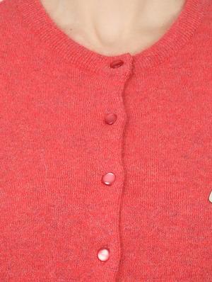 red wool cardigan - 17523613 - Standard Image - 5