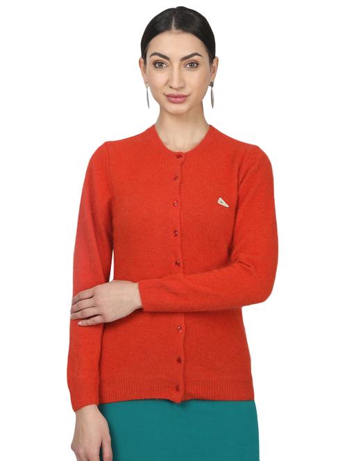 orange wool cardigan - 17523615 - Standard Image - 1