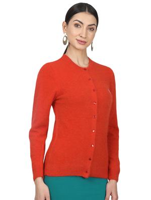 orange wool cardigan - 17523615 - Standard Image - 2