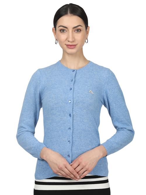blue wool cardigan - 17523616 - Standard Image - 1
