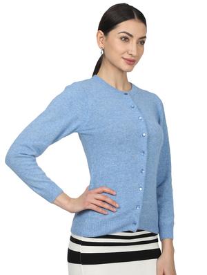 blue wool cardigan - 17523616 - Standard Image - 2