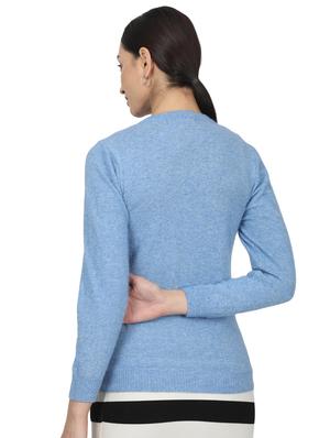 blue wool cardigan - 17523616 - Standard Image - 3