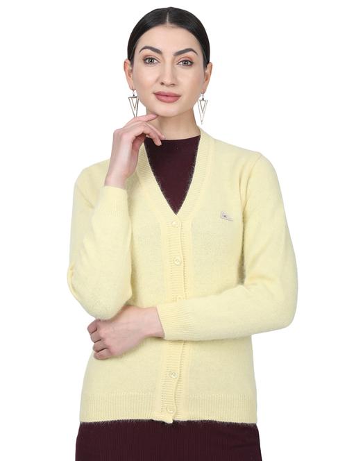 yellow wool cardigan - 17523618 - Standard Image - 1