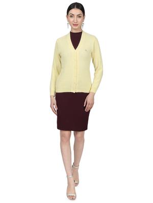 yellow wool cardigan - 17523618 - Standard Image - 4