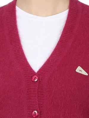 pink wool cardigan - 17523619 - Standard Image - 5
