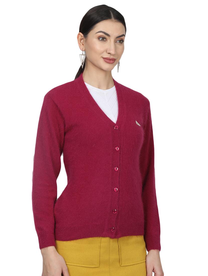 pink wool cardigan - 17523619 - Zoom Image - 2