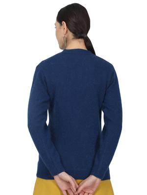 navy blue wool cardigan - 17523621 - Standard Image - 3