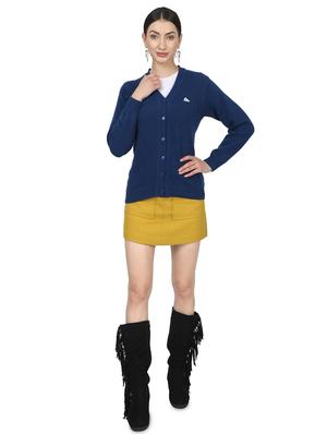 navy blue wool cardigan - 17523621 - Standard Image - 4