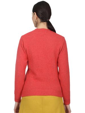 red wool cardigan - 17523622 - Standard Image - 3