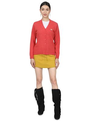 red wool cardigan - 17523622 - Standard Image - 4