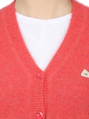red wool cardigan - 17523622 - Standard Image - 5