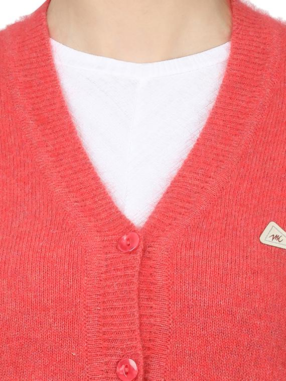 red wool cardigan - 17523622 - Zoom Image - 5