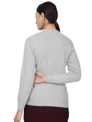 grey wool cardigan - 17523623 - Standard Image - 3