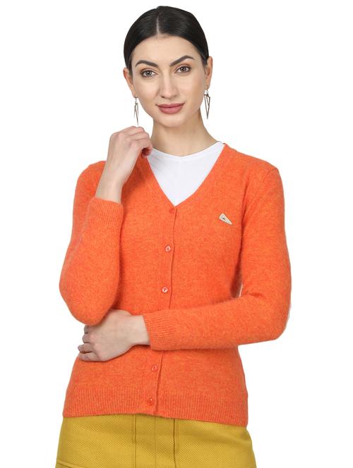 orange wool cardigan - 17523626 - Standard Image - 1